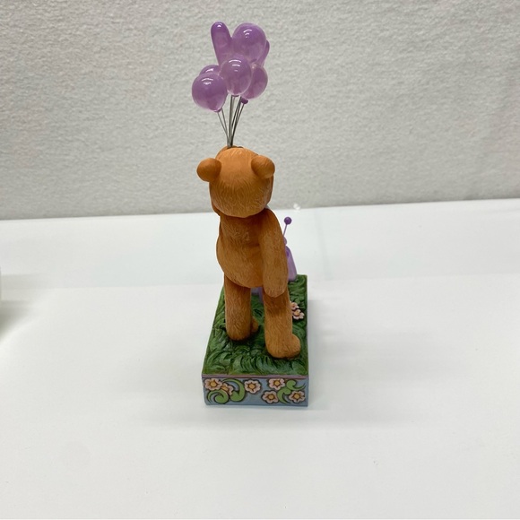 Jim Shore Squeaky's Family Tree Button the Teddy Bear & His Balloon Dog Friend - Picture 3 of 12